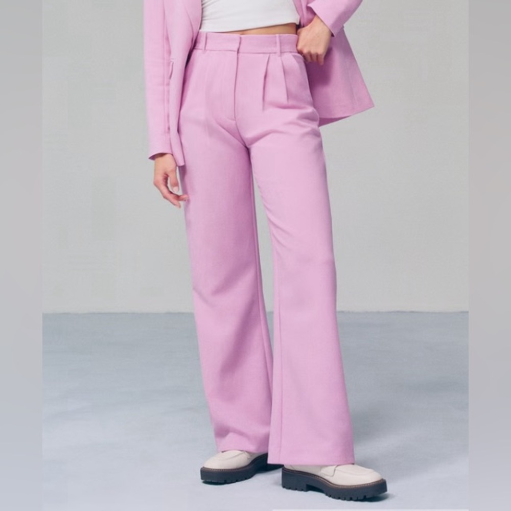 Abercrombie & Fitch Sloane Tailored Pant, Pink, Sz 26